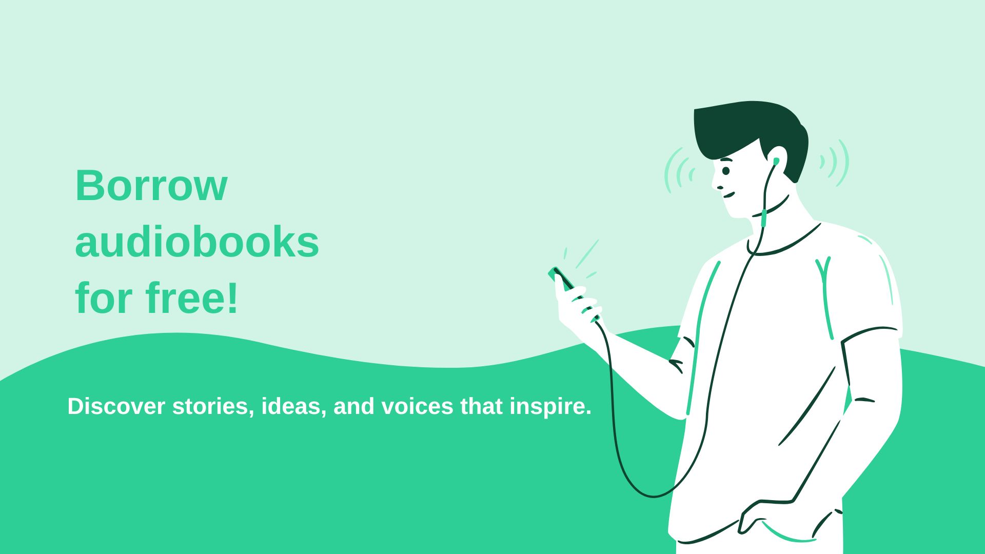 Person listening to audiobook